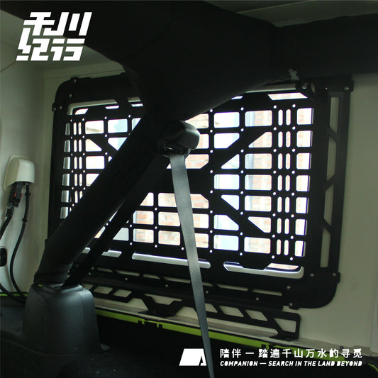 X-STREAM Jeep Wrangler Rear Window Molle Panel – JL / JK Interior Expansion Rack, Tactical Storage Panel, Cargo Organizer, Off-Road Overland Accessory – Custom Fit for Jeep Wrangler 2007–2025