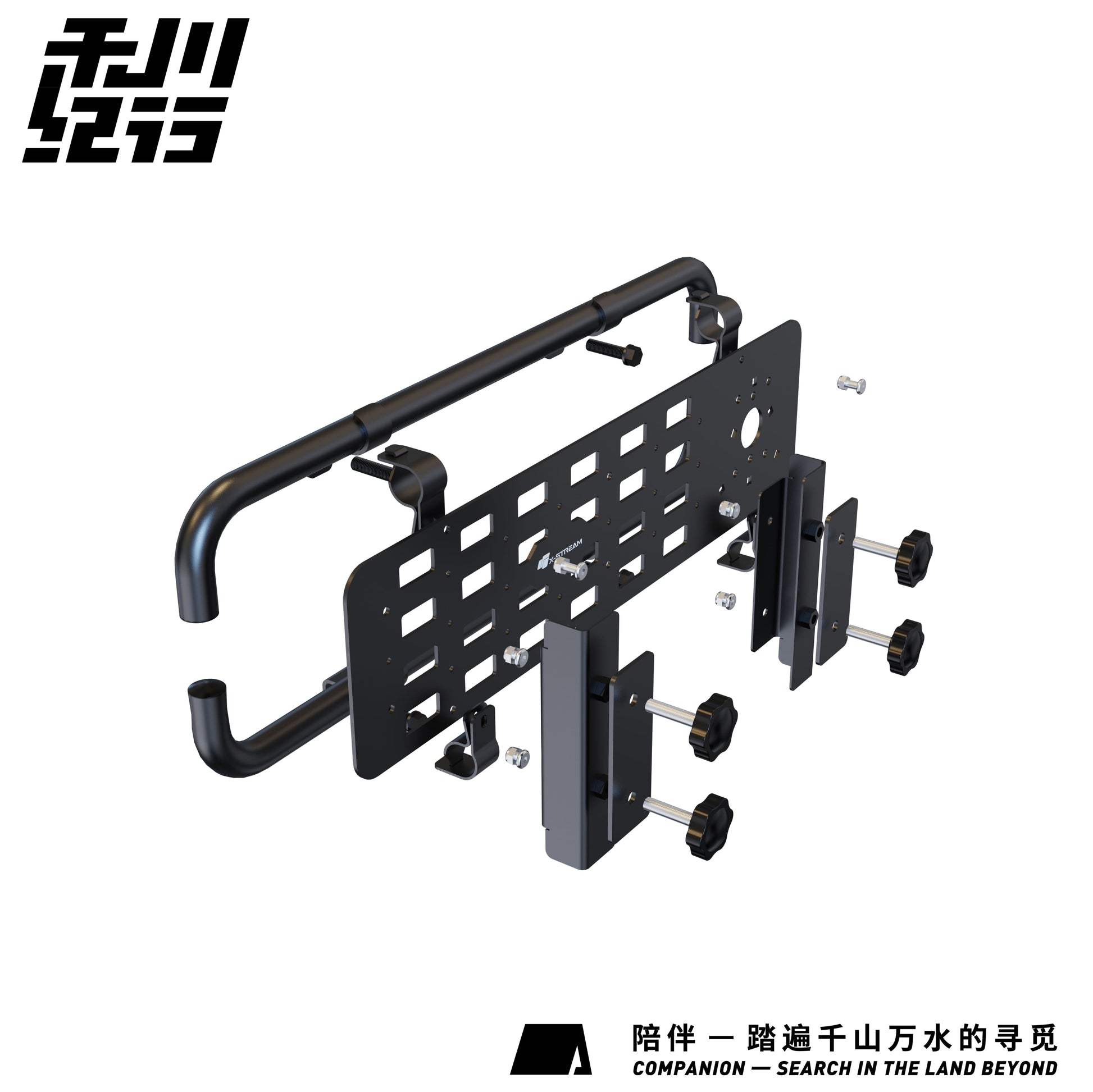 X-STREAM Suzuki Jimny Rear Gate Tactical Expansion Panel – Rear Door Storage Rack, Mounting Bracket, Spare Tire Replacement, Rear Ladder, Custom Fit Exterior Accessory