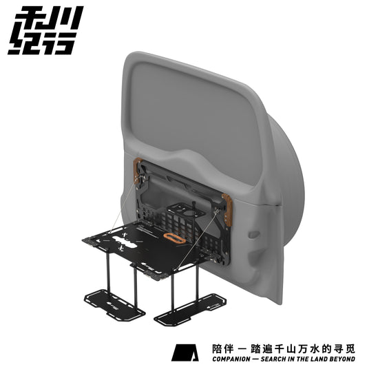 X-STREAM Land Rover Defender Tailgate Rack – Rear Door Storage Panel, Tactical MOLLE Board, Foldable Cargo Shelf Table, Camping Gear, Custom Interior Accessory – Compatible with Defender 110 / 90 (2020–2025)