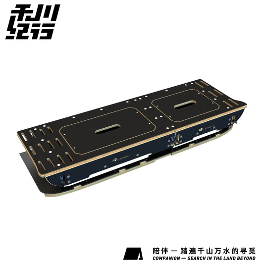 X-STREAM Suzuki Jimny Tailgate Storage Box – Tactical Cargo Organizer for JB23 / Jimny Sierra JB43 – Aluminum Frame + Birch Wood Panel, Custom Fit, No-Drill Installation, Interior Overland Accessory