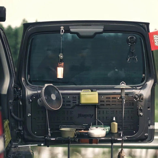 X-STREAM Suzuki Jimny Tailgate Rack, Storage Rack, Tailgate Table, Rear Door Table, Tactical Expansion Panel, Cargo Shelf Bracket, Interior Accessory, Outdoor Gear, Foldable, Custom Fit