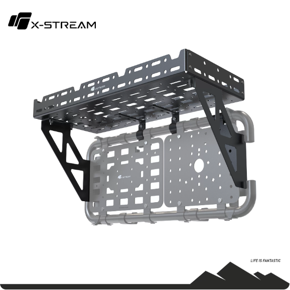 X-STREAM Suzuki Jimny Rear Gate Tactical Expansion Panel – Rear Door Storage Rack, Mounting Bracket, Spare Tire Replacement, Rear Ladder, Custom Fit Exterior Accessory Add-on Accessories Single Expansion Platform